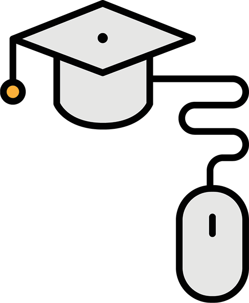 Graduation Cap And Mouse Art - Icon (500x607)