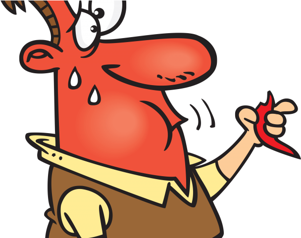 Svg Transparent Library Hot Chili Clipart - Eating A Hot Pepper Cartoon (640x480)