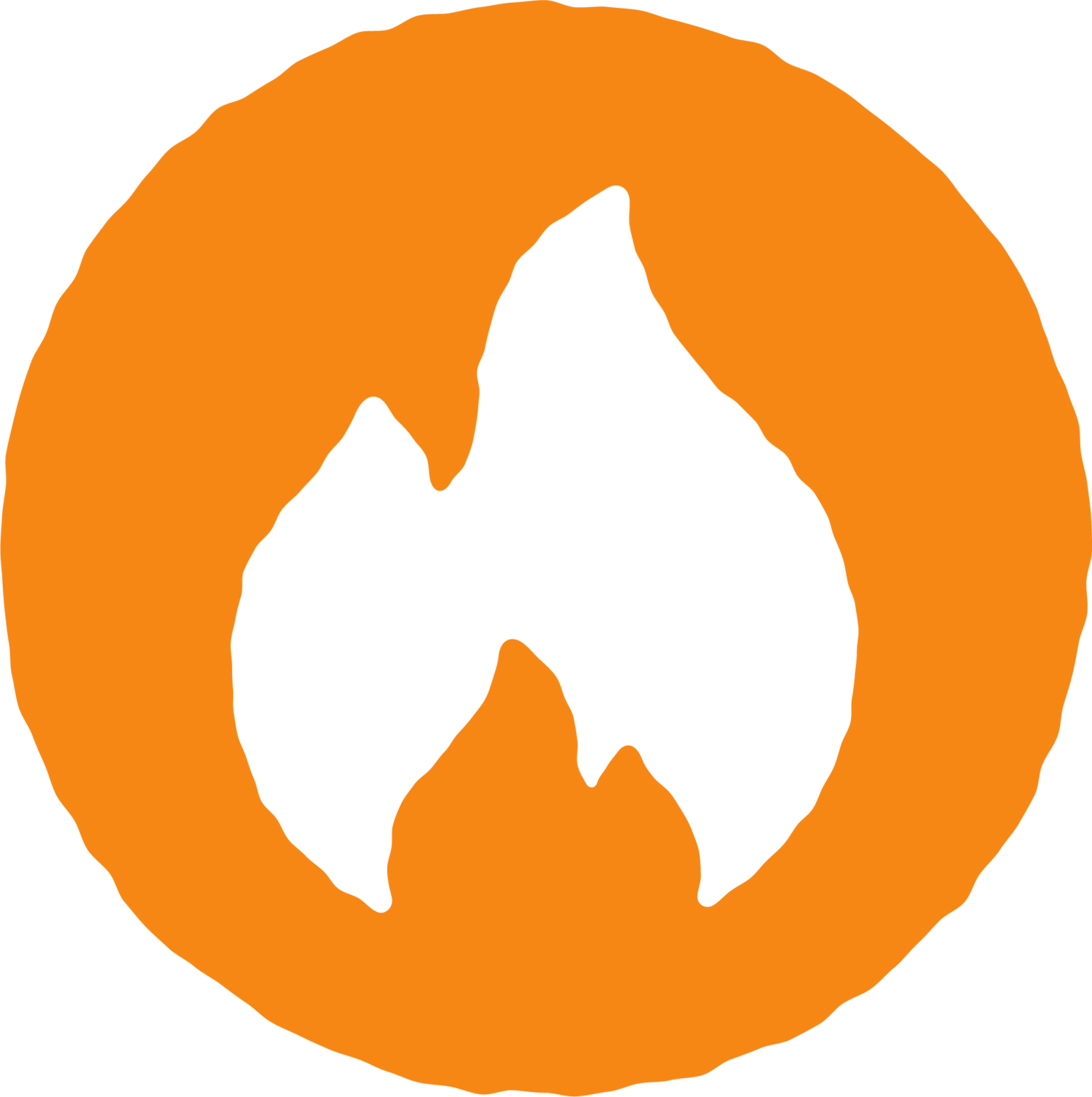 Clipart Restaurant Family Dinner Time - Orange Location Icon Png (1500x1506)