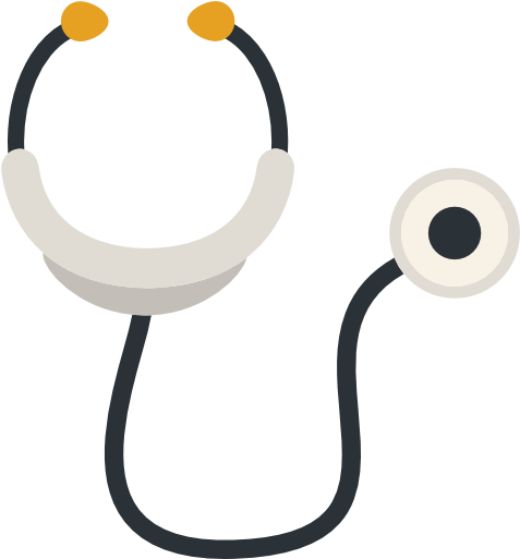 Licensed Practical Nurse - Stethoscope Flat Design Png (512x512)