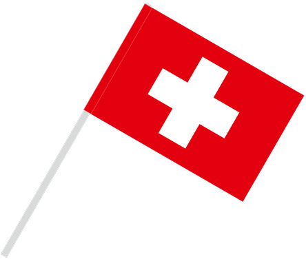 Switzerland With Flagpole Tunnel - Swiss Flag With Pole (467x394)