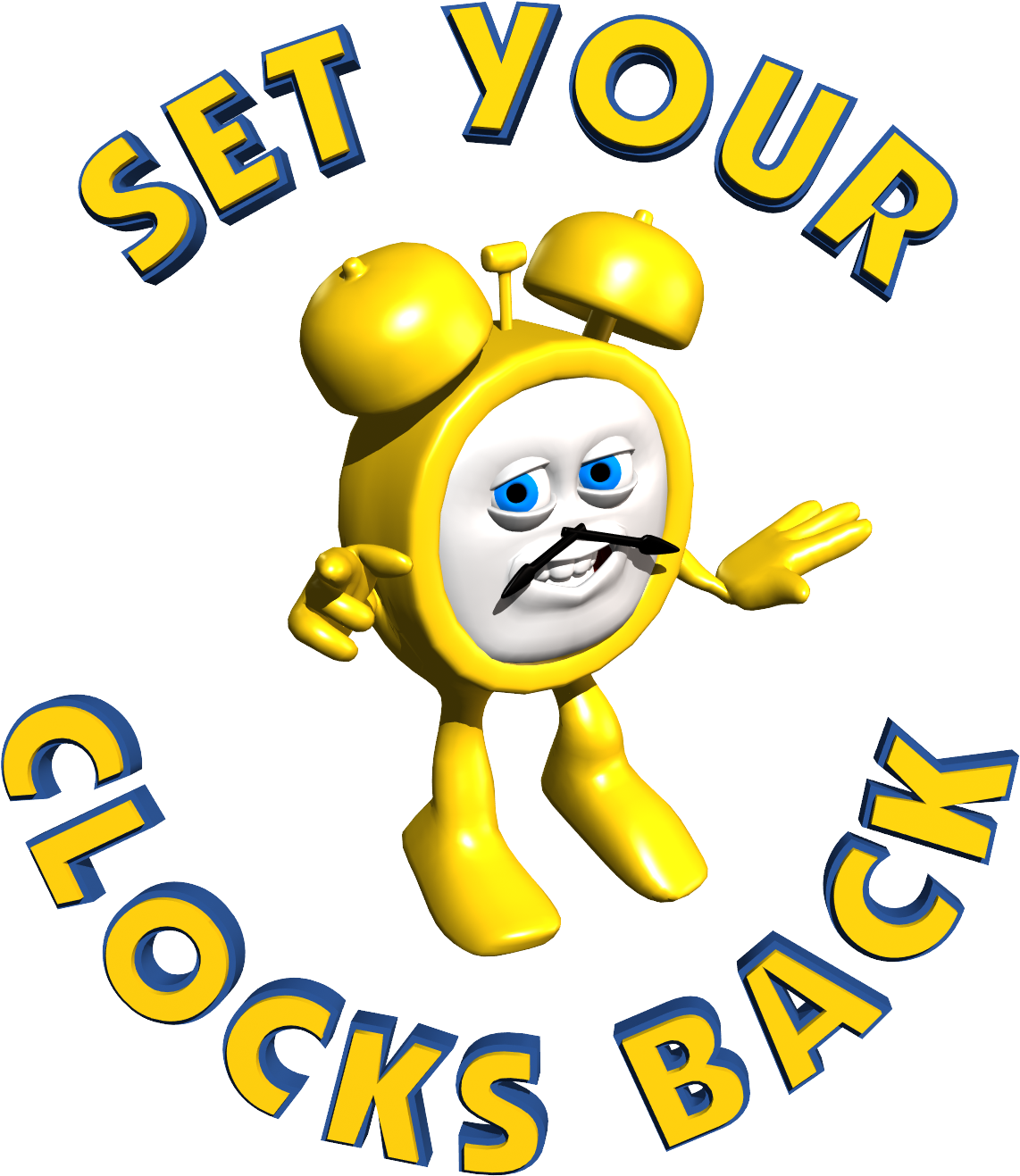 Set Your Clocks Back Daylights Savings Time Fall Back - Set Clocks Back Clipart (1352x1352)