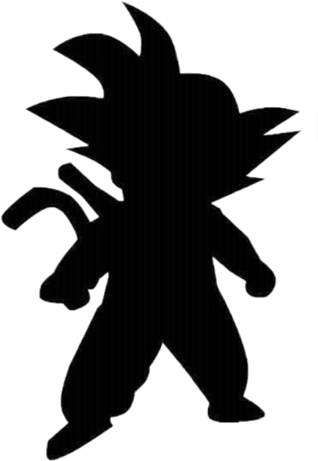 Goku Sticker - Goku Con Una Sombra (462x669)