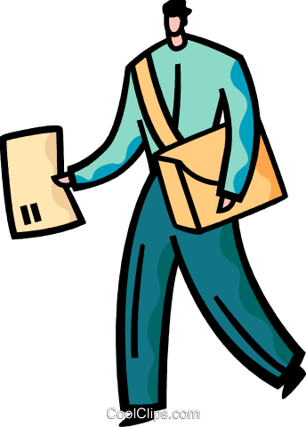 Postman Mailman Royalty Free Vector Clip Art Illustration - Clip Art (344x480)