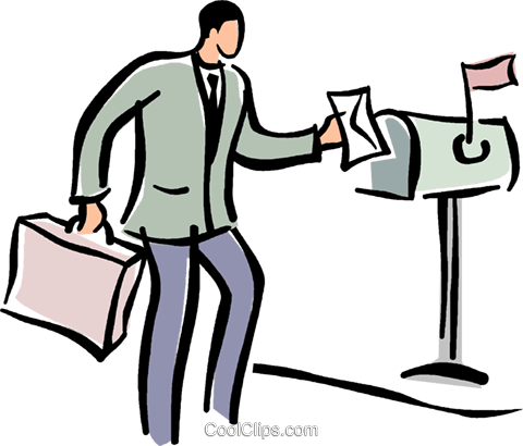 Graphic Free Download Mailed Man Mailing A Letter Royalty - Illustration (480x410)