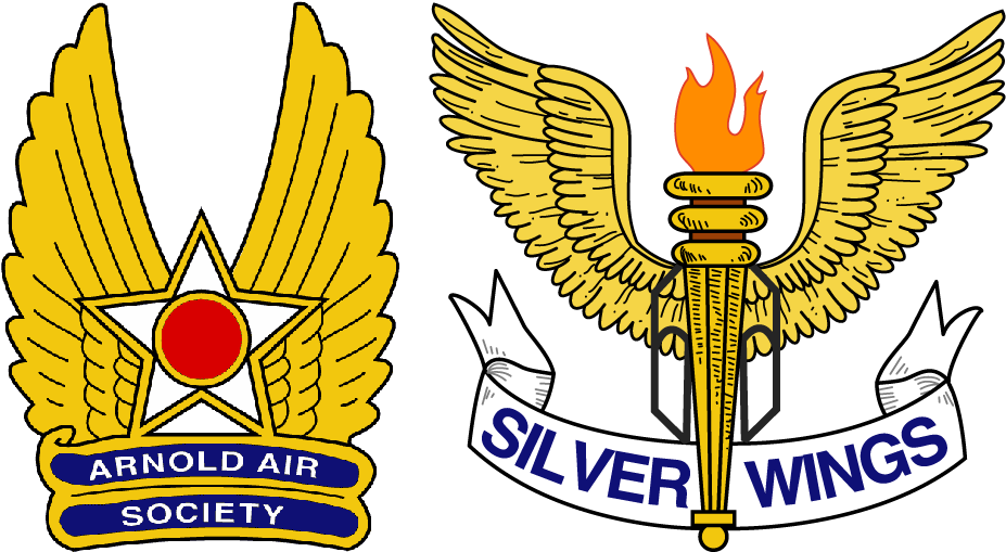 Arnold Air Silver Wings - Arnold Air Society Symbol (1232x508)