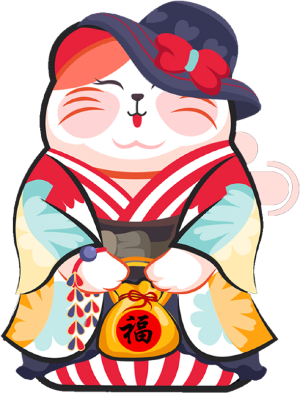 59 Maneki Neko 0002 Layer - George Jimmy Japanese Style Curtain Door Hallway Restaurant (611x800)