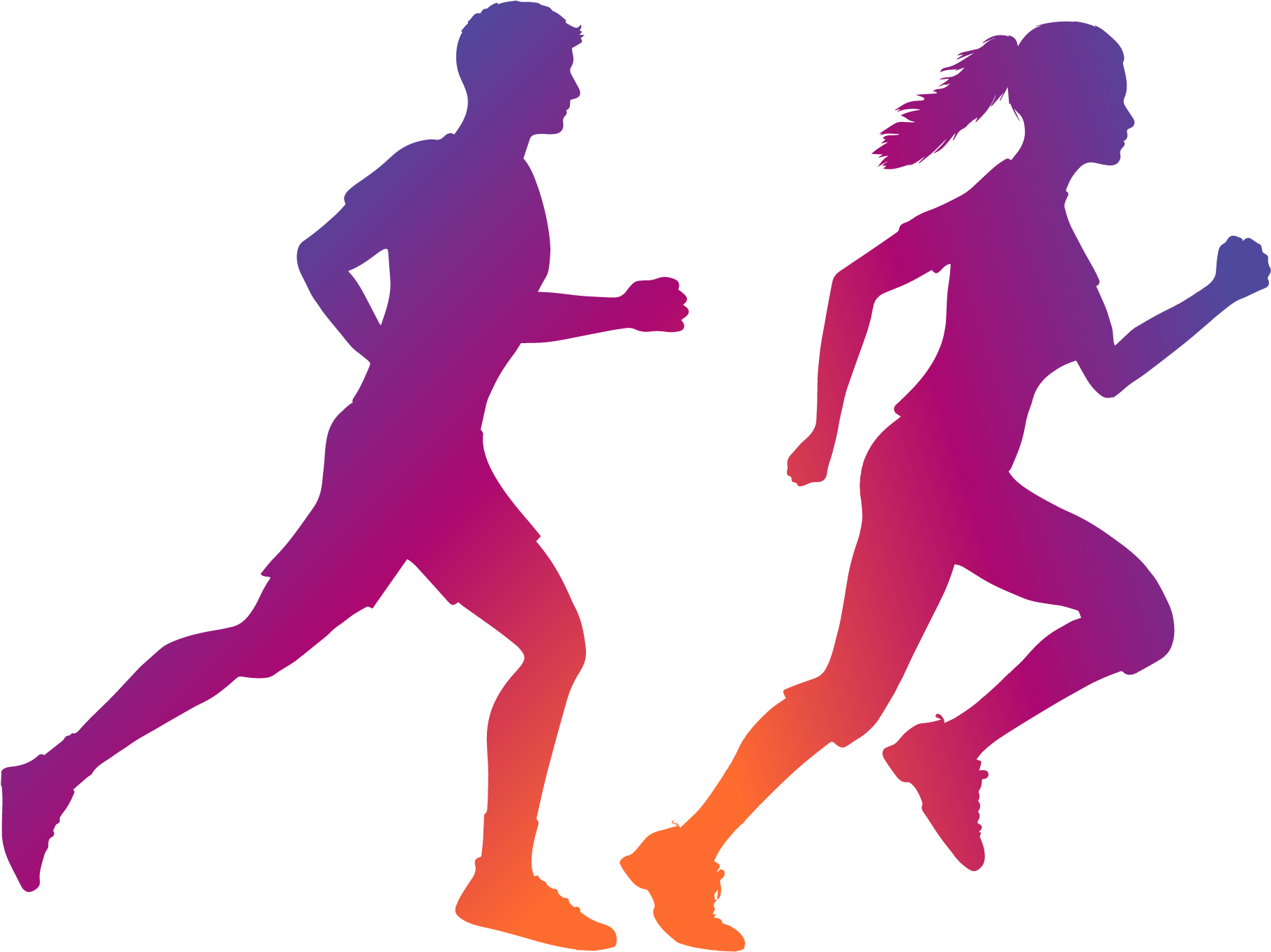 Download and share clipart about Marathon Walking Silhouette Images Reverse...