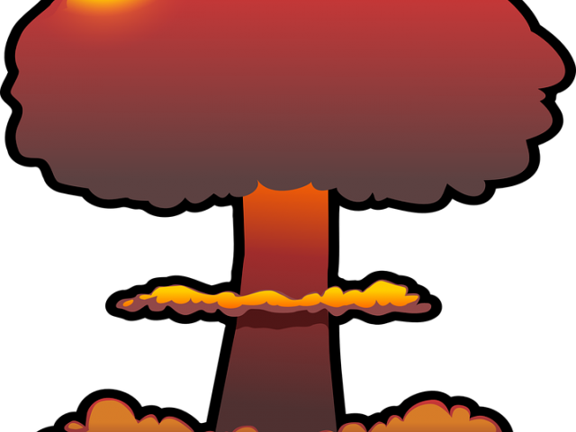 Explosion Clipart Laser Blast - Mushroom Cloud Clipart (640x480)