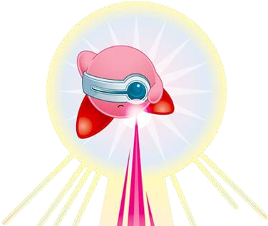 Lazer Clipart Super Powers - Kirby Laser (445x321)