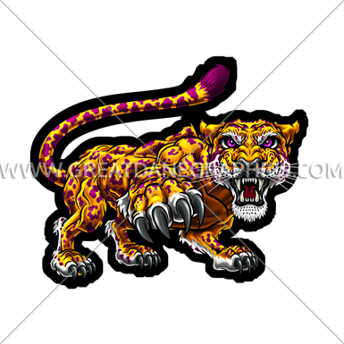 Cartoon Jaguar Mascot - Illustration (385x385)