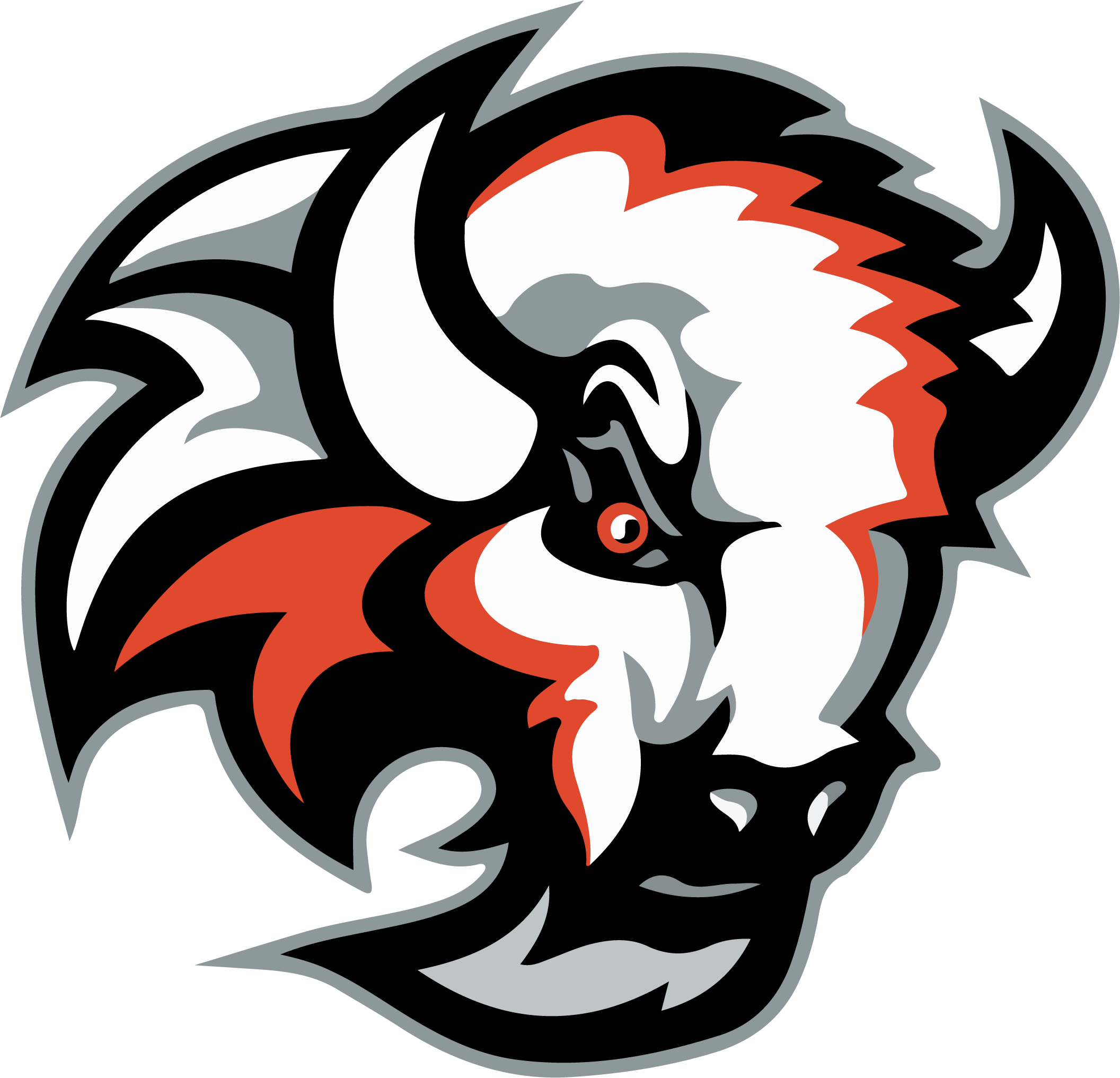 Bison Clipart Mascot - Champion Buffalo Sabres Window Clings 12x 17 (2113x2033)