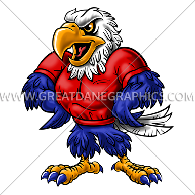 Proud Cartoon Production Ready - Cartoon Eagle With Shirt (385x385)