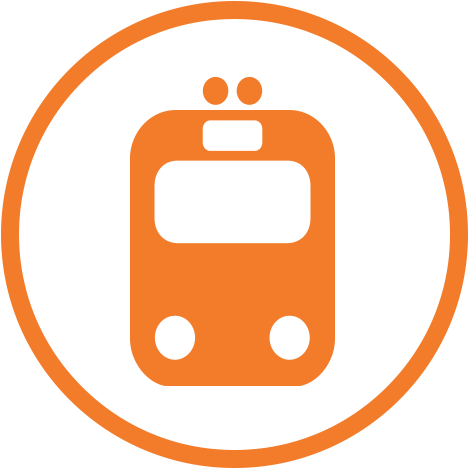 Amtrak Uber - Bus Icons Png Circle (600x600)