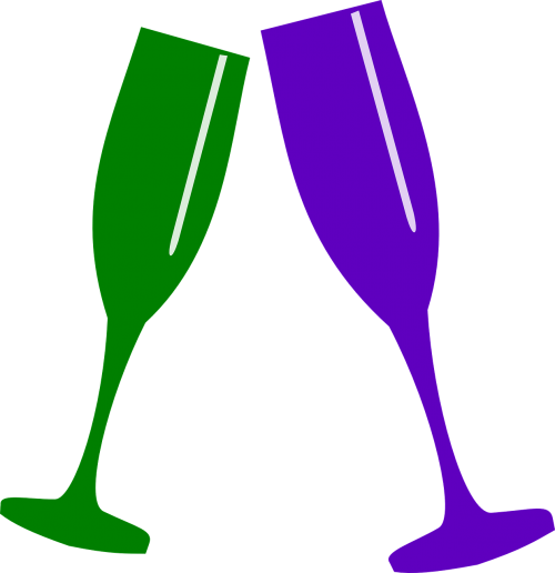 Years Eve, - Clip Art Champagne Glass Png (500x516)