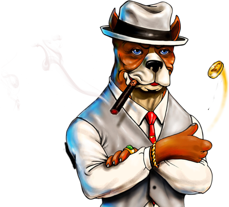 Pope17 Won £100,000 - Gangster Dog Cartoon (462x419)