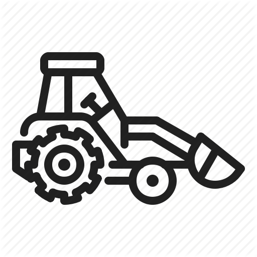 Bulldozer Clipart Front Loader - Snow Removal Icon (512x512)