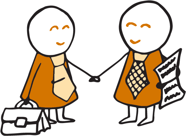 Two Business People Shaking Hands - Businessperson (702x621)