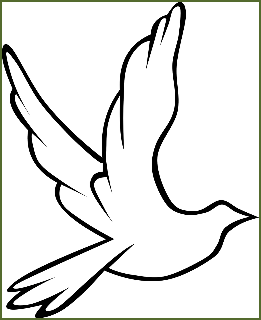 Jpg Royalty Free Library Best Clip Art Peace Dove Black - Flying Bird Black And White (908x1112)