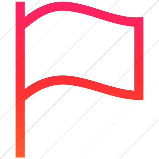 Classica White Flag Icon Simple Ios Orange Gradient - Classica White Flag Icon Simple Ios Orange Gradient (512x512)