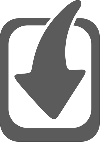 Vector Clip Art Of Square Grey Import Icon - Import Symbol (352x500)