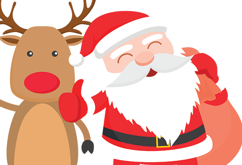 Christmas @ Red Mountain Open Farm - Christmas Merry Santa Vector (497x340)