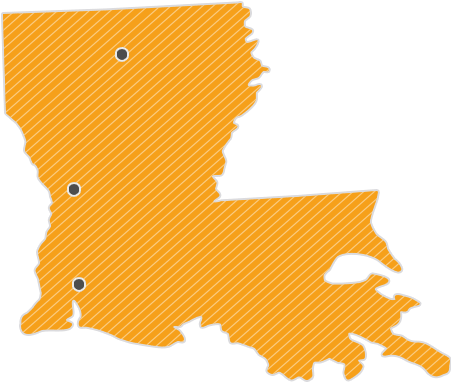 Chs-affiliated Hospitals In Louisiana Locations - Louisiana State Shape (450x450)