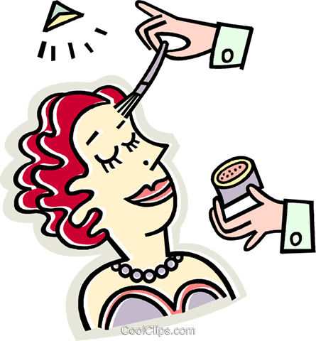 Woman At The Beauty Salon Royalty Free Vector Clip - Make Up Clip Art (445x480)
