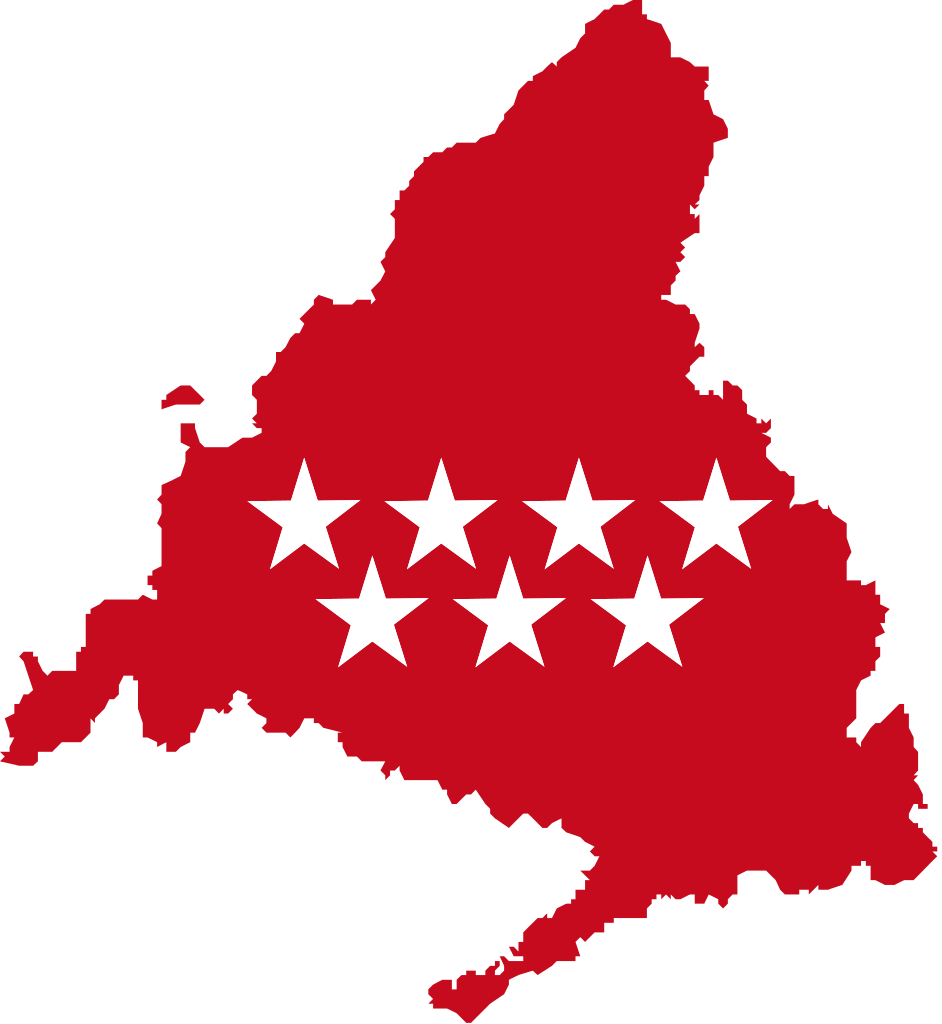Flag Map Of Madrid - Community Of Madrid (942x1024)