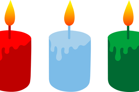 Download Wallpaper Burning Candle - Png Christmas Candle Clipart (450x300)