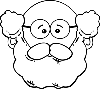 Beard Moustache Drawing Man Coloring Book - Beard Moustache Drawing Man Coloring Book (379x340)