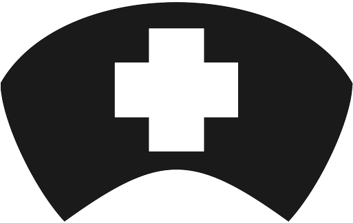 Clip Stock Top Of Nurse Hat Clipart Black And White - Medical Symbols (512x512)
