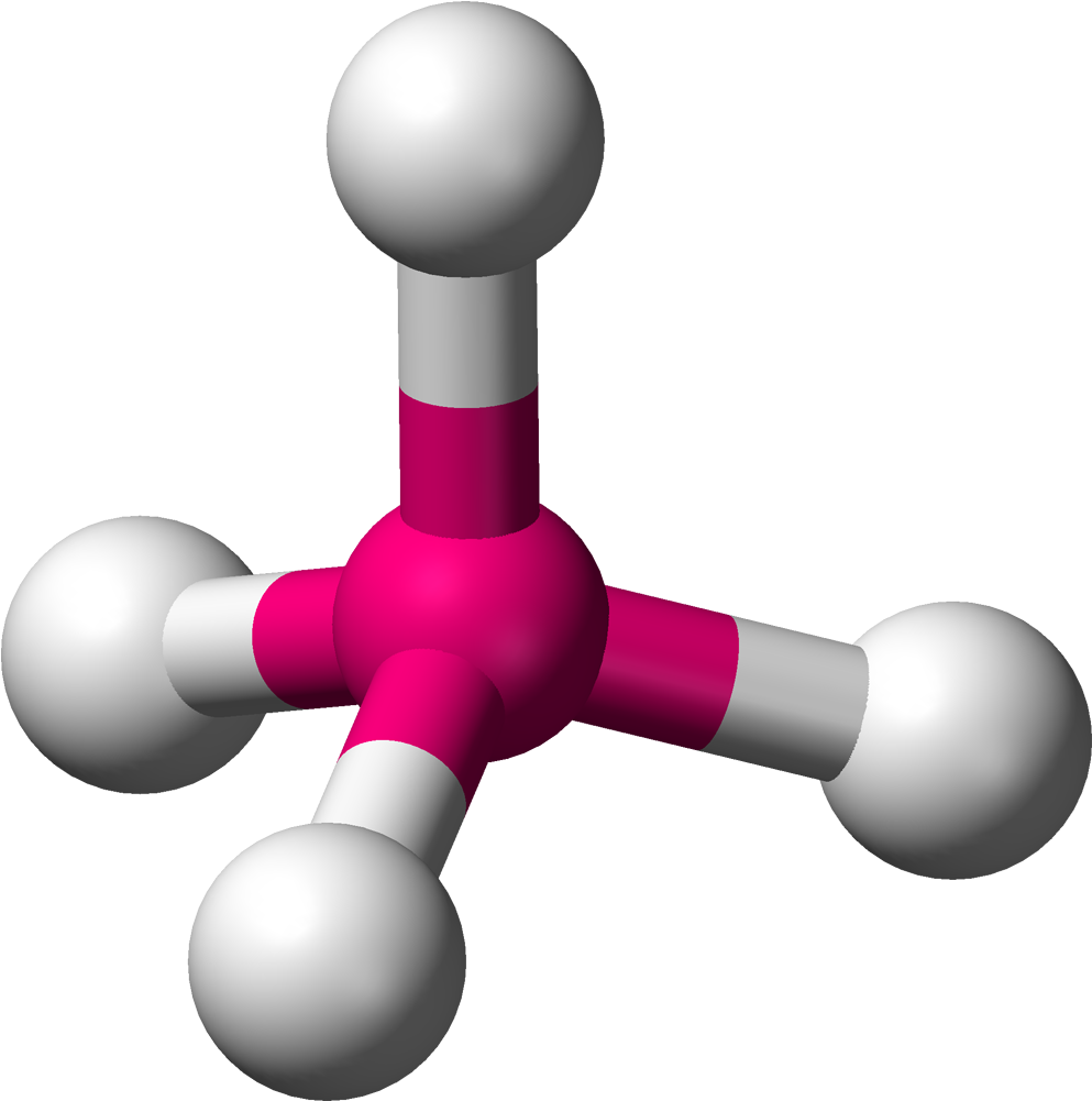 Ax4e0 3d Balls - Tetrahedral Molecular Geometry (1092x1100)