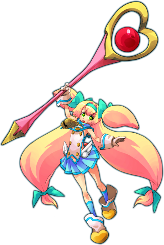 The Periodic Table Of Elements As Anime Girls - Blazblue Platinum The Trinity Sprite (524x781)