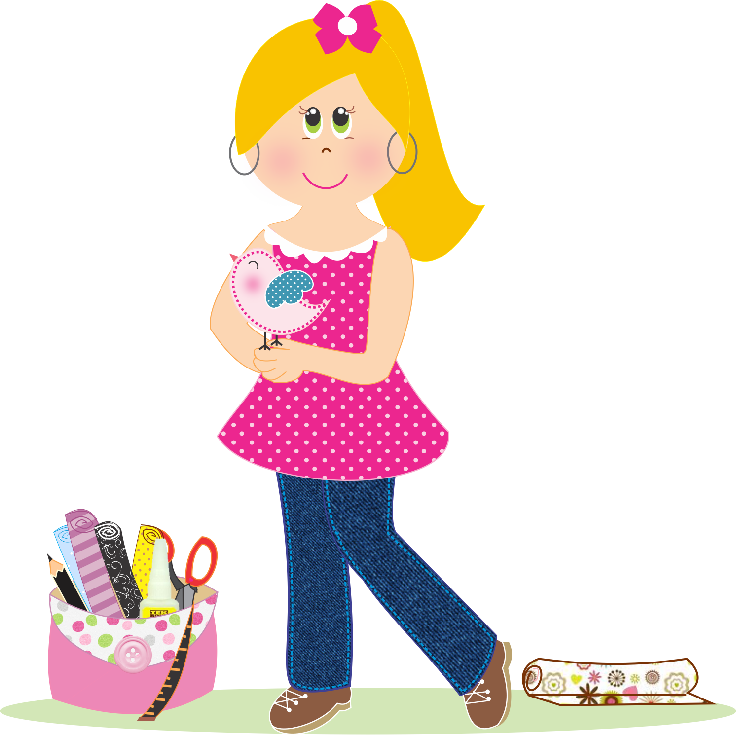Bonecas & Meninas - Menina Artesã Png (1492x1490)