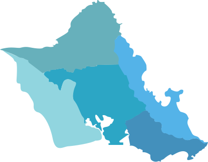 Honolulu Oahu Hawaii Real Estate Provided By Re/max - Simple Map Of Oahu (426x332)