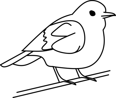 Bird Out Line Now That S Clever - Clip Art Black And White Bird (402x340)