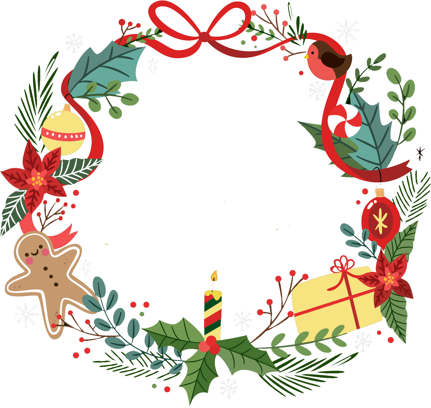 Christmas Garland Vector Png (2000x2000)