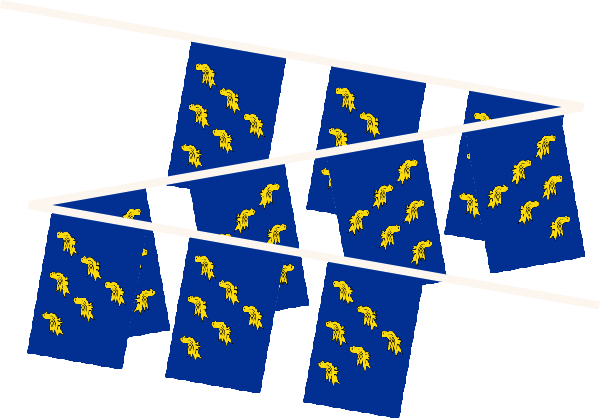 Sussex Flag Bunting - Gurkha (600x418)