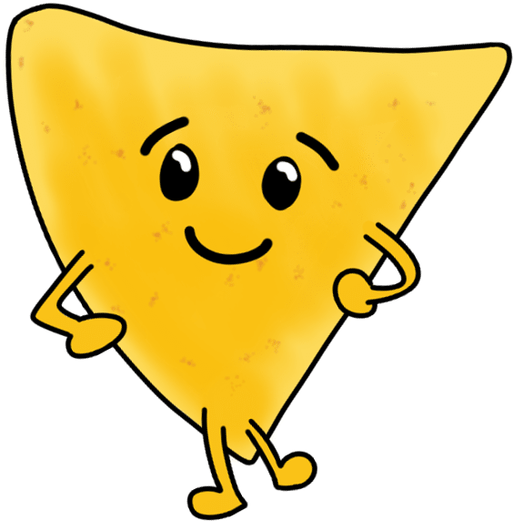 I Refer To This As "miq" - Cute Nacho Chip Cartoon (626x646)