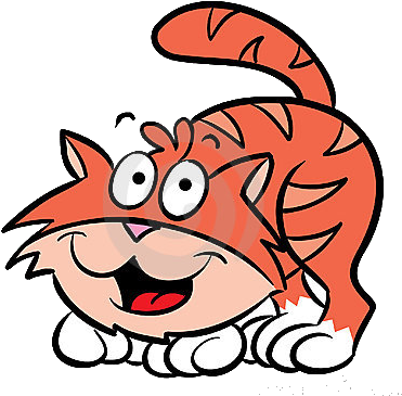 Left Easy 1 - Cute Cat Cartoon (400x391)