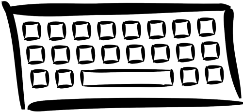 Computer Keyboard Clip Art (500x250)