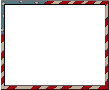 Pledge Of Allegiance Flag Of The United States Word - American Page Border Clip Art (412x340)