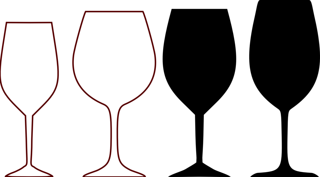 Wine Bottle And Glass Silhouette 30 Clipart Bear - Wine Glass Free Svg (1024x566)