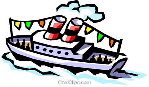 Tour Boat Royalty Free Vector Clip Art Illustration - Clip Art (480x282)