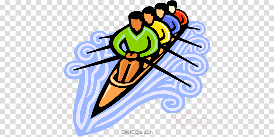 Team Row Boat Clipart Rowing Canoe Clip Art - Self Managing Team (900x450)