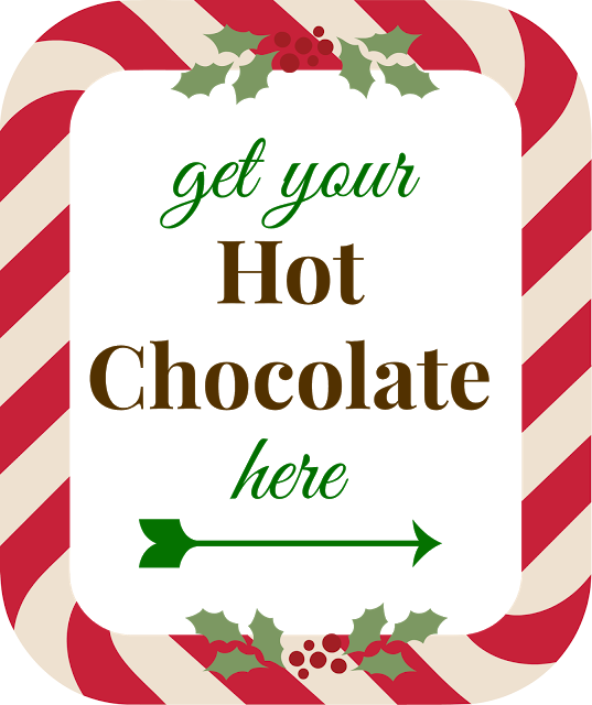 Hot Chocolate Station - Christmas Hot Chocolate Sign (537x640)