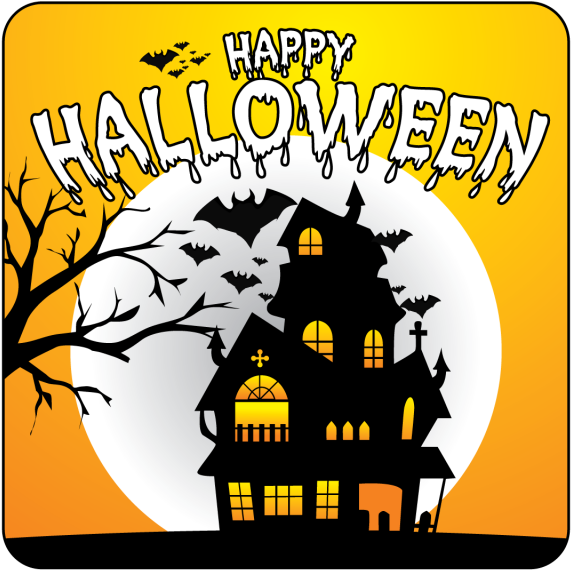 Clip Art Halloween Vector Background Illustration - Poster (640x640)