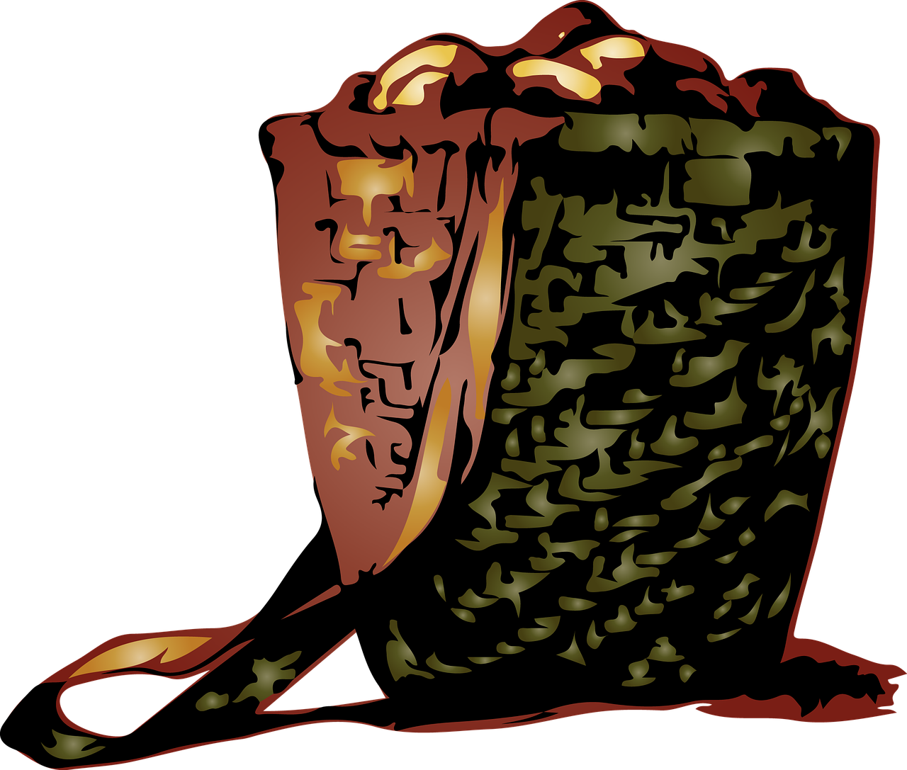 Apples Basket Fruit - Bag Collect Fruit Cartoon Png (1280x1087)