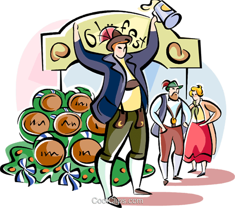 Oktoberfest Royalty Free Vector Clip Art Illustration - Cartoon (480x425)
